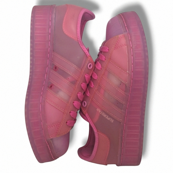 Adidas | Superstar Semi Solar Pink Jelly Platform Sneakers Women's Size 7 - Picture 7 of 10